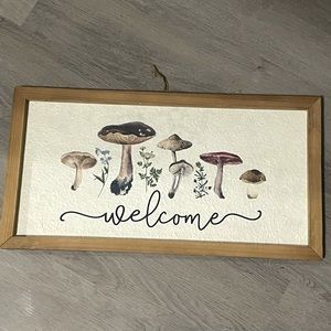 felt mushroom welcome door hang